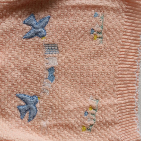 vintage embroidered knit sweater matching outfit set 6-9 months baby girl - Picture 3 of 15